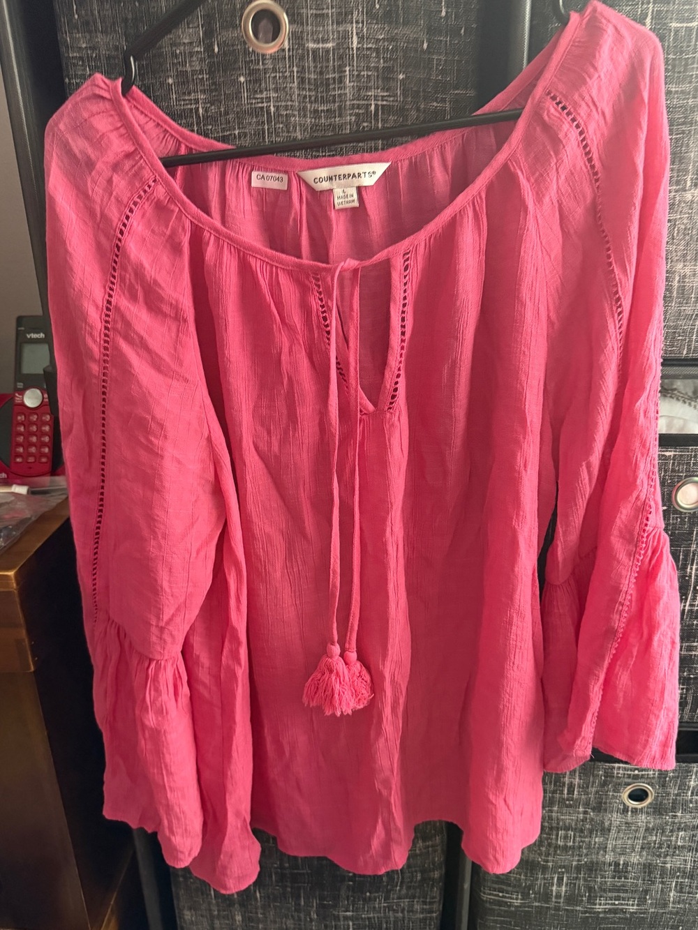 Signature Dark Pink blouse Large